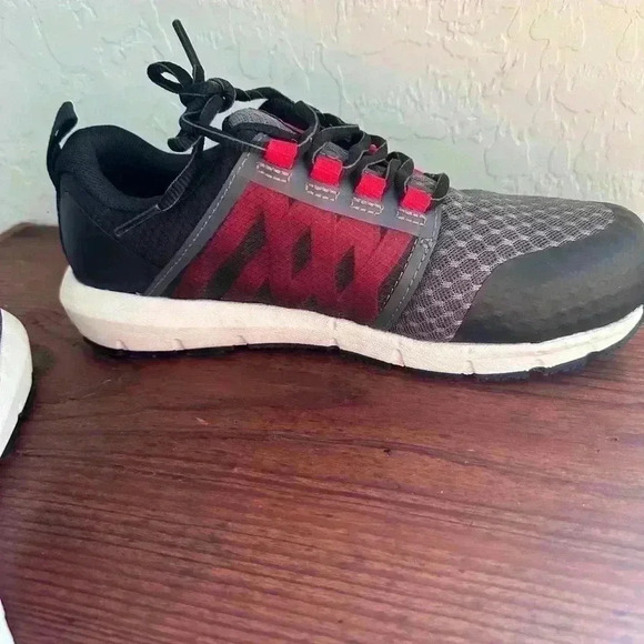 Timberland PRO Boots Composite Toe Women’s Size 7W Anti Fatigue Black And Red - Picture 2 of 10